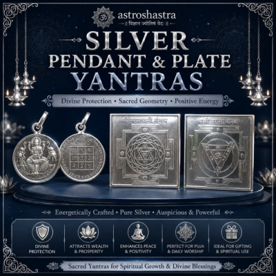Silver Pendant and Plate Yantras